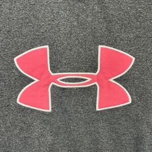 Under Armour UA Storm Hoodie Women's Large‎ Gray Pink Logo Pullover EUC
